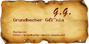 Grundbecher Génia névjegykártya