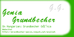 genia grundbecher business card